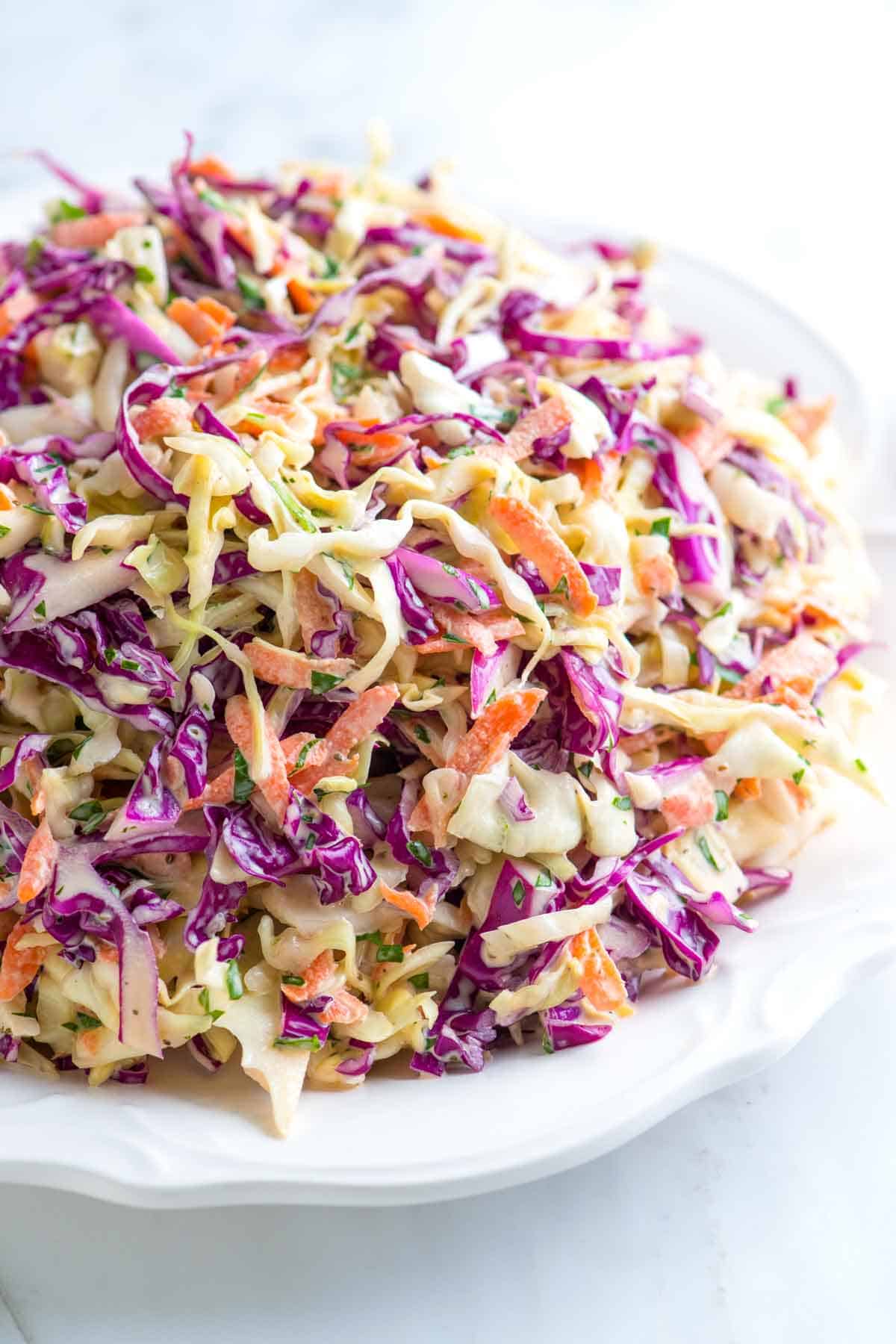 Best Homemade Coleslaw with a creamy dressing.