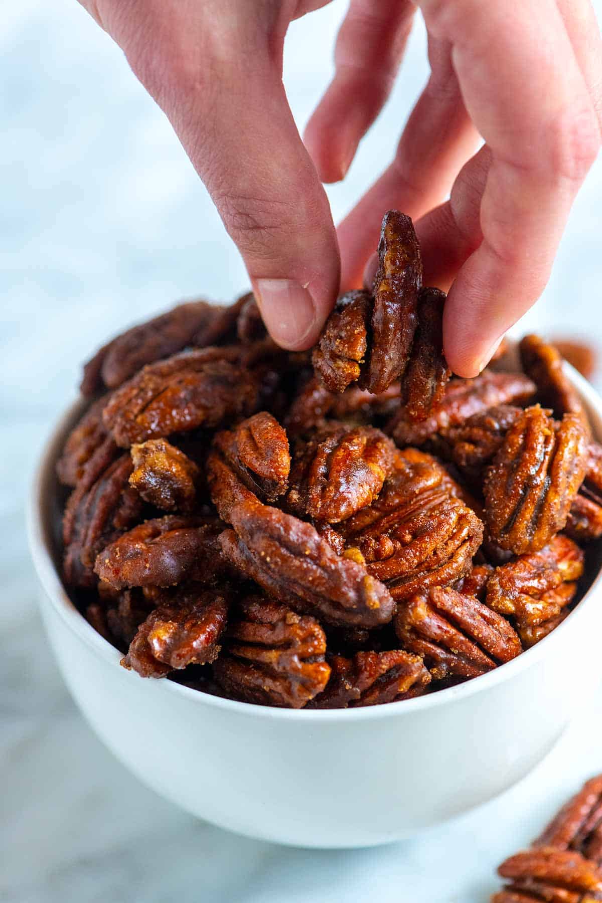Candied Pecans with a Brown Sugar Coating