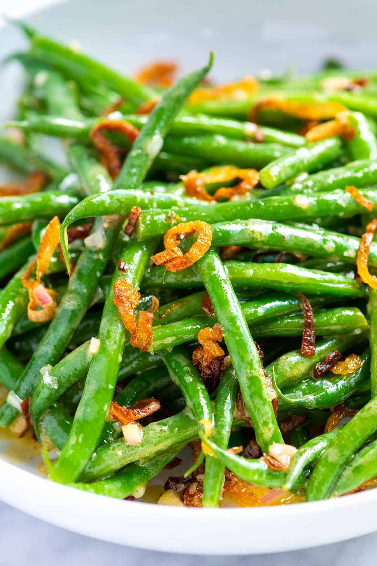 Cold green bean salad