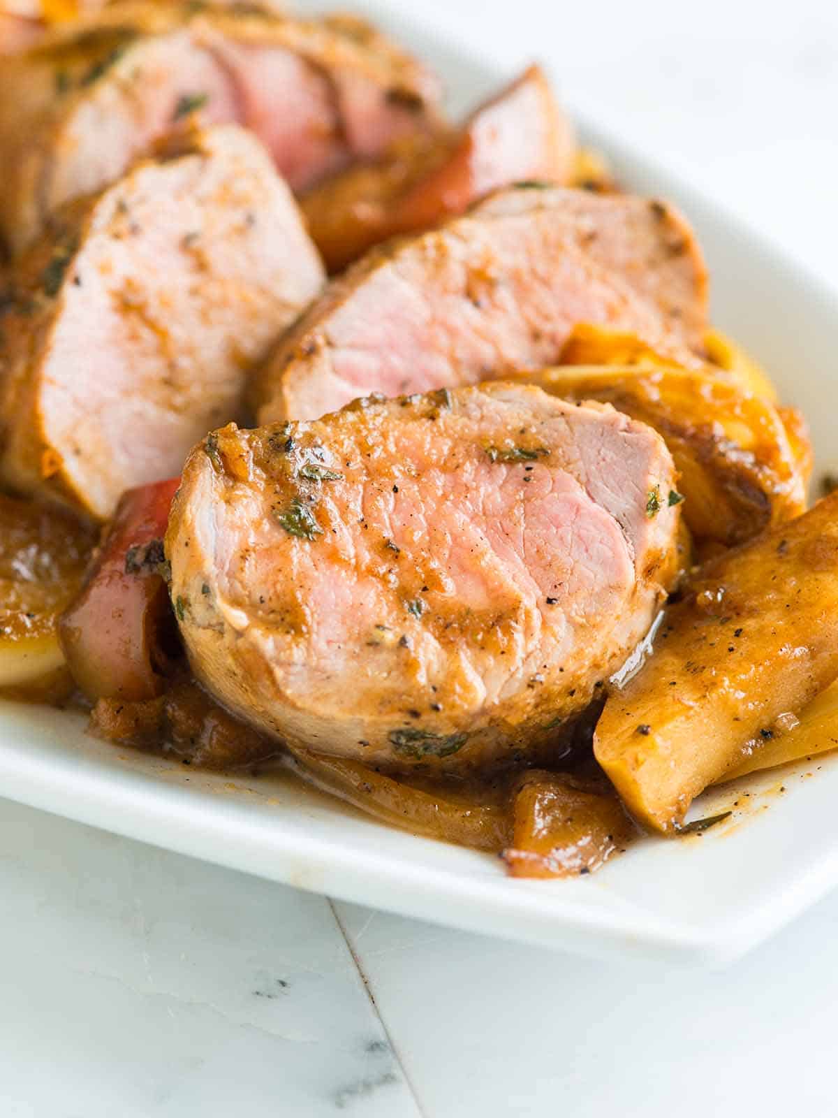 Baked Pork Tenderloin with Apples